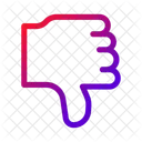 Abneigung Daumen Runter Reaktion Symbol