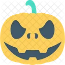 Abobora De Halloween Abobora Esculpida Abobora Assustadora Ícone