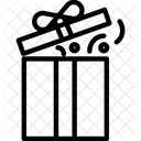 Abraçando a alegria do Natal com caixa de presente  Ícone