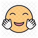 Rosto Emoji Abraco Ícone