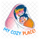 Abrazo De Madre Lugar Acogedor Maternidad Icon