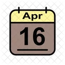 Abril Calendario Fecha Icono