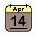 Abril Calendario Fecha Icono