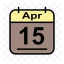 Abril Calendario Fecha Icono