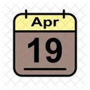 Abril Calendario Fecha Icono