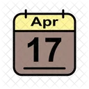 Abril Calendario Fecha Icono