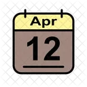 Abril Calendario Fecha Icono