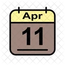 Abril Calendario Fecha Icono