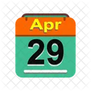 Abril Calendario Data Ícone