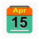 Abril Calendario Fecha Icono