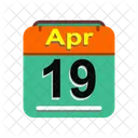 Abril Calendario Fecha Icono