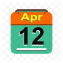 Abril Calendario Fecha Icono