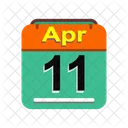 Abril Calendario Fecha Icono