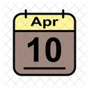 Abril Calendario Fecha Icono