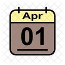 Abril Calendario Fecha Icono