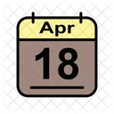 Abril Calendario Fecha Icono