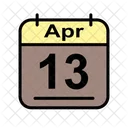 Abril Calendario Fecha Icono