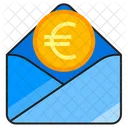 Abrir Correo Electronico Euro Moneda Icono