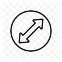 Abrir Em Seta Completa Seta De Altura Seta Reta Ícone