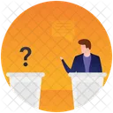 Absent Candidate Confusion Concept Confused Man Icon
