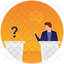Absent Candidate Confusion Concept Confused Man Icon