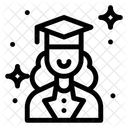 Absolvent mädchen  Symbol