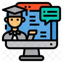 Absolvent Student E Learning Icon