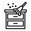 Abstauben Vase Pinsel Symbol