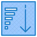 Absteigende Sortierung Bericht Diagramm Symbol