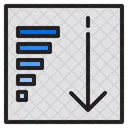 Absteigende Sortierung Bericht Diagramm Symbol