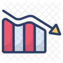 Absteigendes Diagramm Geschaftsanalyse Diagrammdarstellung Symbol