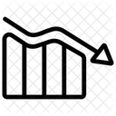 Absteigendes Diagramm Geschaftsanalyse Diagrammdarstellung Symbol