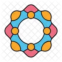 Abstract Colored Wreath  Icon