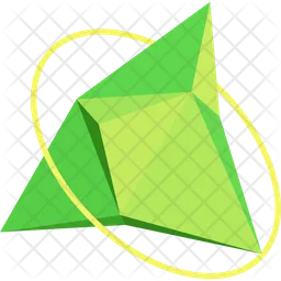 Abstract figure from triangular faces  Icon