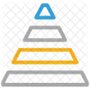 Abstract Pyramid Layered Icon