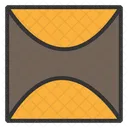 Abstract Square With A Semicircle Inside Abstract Square Semicircle Inside Icon