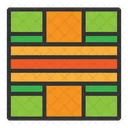 Abstract Surrealism Colorful Rectangle Bold Colorful Memphis Icon