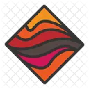 Abstract waves diamond playful  Icon