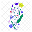 Floral Abstracto Flores Icono