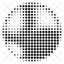 Halbtonkreis Radial Radialer Halbtonkreis Symbol