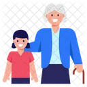 Abuela Con Nieta Abuela Abuela Icono