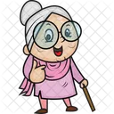 Abuela feliz  Icono