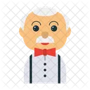 Abuelo Avatar Hombre Icono