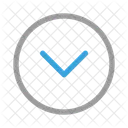 Nach Unten Chevron Kreis Chevron Richtung Symbol