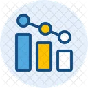 Abwartspunkt Diagrammpunkt Nach Unten Abwartsliniendiagramm Symbol