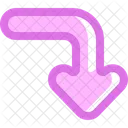 Ablehnen Abbiegen Herunterladen Symbol