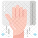 Abwischen Handtuch Hand Icon