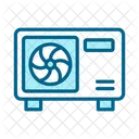Ventilation Icons Color Blue Symbol