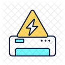 Air Conditioning Unit High Voltage Warning Sign Icon