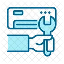 Ventilation Icons Color Blue Symbol